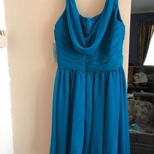 Peacock blue bridesmaid dresses